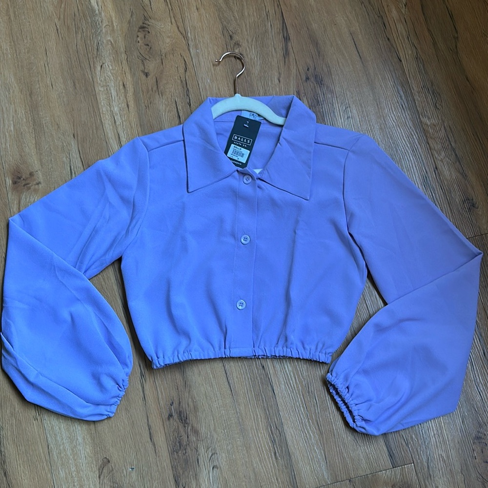 LILAC Button down CROPPED